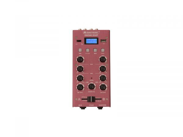 OMNITRONIC GNOME-202P Mini Mixer red