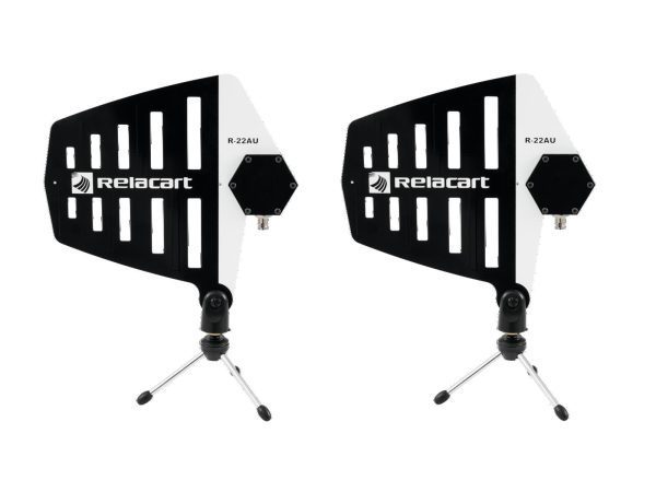 RELACART Szélessávú irányítható antennapár RELACART R-22AU Wide-band directional active Antenna 2x