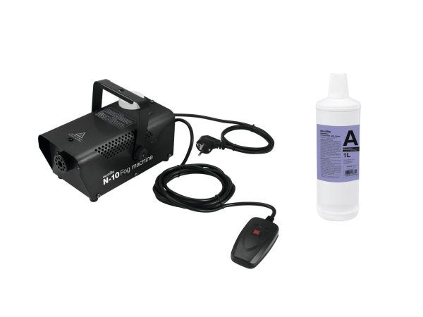 EUROLITE Set N-10 black + A2D Action smoke fluid 1l