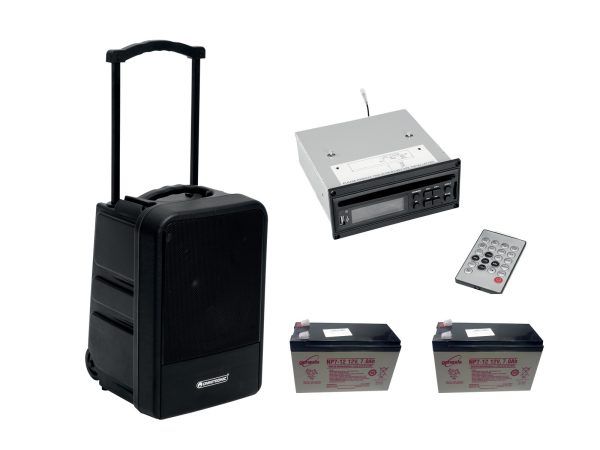 OMNITRONIC Set MOM-10BT4 Modular wireless PA system + CD Player with USB&SD + 2x Battery