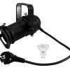 EUROLITE Set PAR-16 Spot GU-10 black + GU-10 230V LED SMD 7W 3000K
