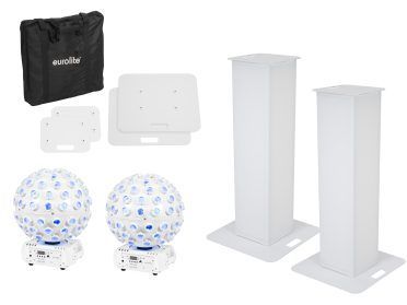EUROLITE Set 2x Stage Stand 100cm + 2x LED B-40 HCL Beam Effect white