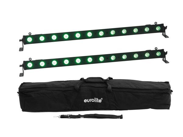 EUROLITE Set 2x LED BAR-12 QCL RGB+UV Bar + Soft-Bag