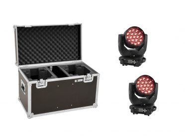 EUROLITE Set 2x LED TMH-X4 Moving-Head Wash Zoom + Case