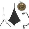 EUROLITE Set Mirror ball 30cm gold with stand and tripod cover black