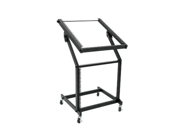 OMNITRONIC Rack Stand 12U/10U adjustable on Wheels