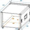 ROADINGER Rack Profi 8U 45cm with wheels