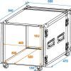 ROADINGER Rack Profi 10U 45cm with wheels