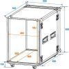 ROADINGER Rack Profi 18U 45cm with wheels