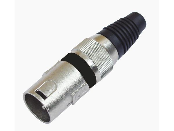 OMNITRONIC XLR plug 3pin bk 10x