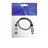 OMNITRONIC XLR cable 3pin 0.5m bk/rd