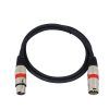 OMNITRONIC XLR cable 3pin 1m bk/rd
