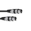 OMNITRONIC Adaptercable XLR(F)/XLR(F) 0.2m bk