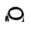 OMNITRONIC Adaptercable 3.5 Jack 90°/2xRCA 3m bk