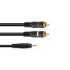 OMNITRONIC Adaptercable 3.5 Jack/2xRCA 3m bk
