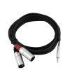 OMNITRONIC Adaptercable 3.5 Jack/2xXLR(M) 3m bk