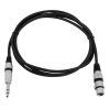 OMNITRONIC Adaptercable XLR(F)/Jack stereo 2m bk
