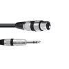 OMNITRONIC Adaptercable XLR(M)/Jack stereo 0.9m bk