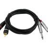 OMNITRONIC Adaptercable 2xJack/2xRCA 6m bk