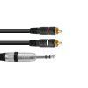 OMNITRONIC Adaptercable Jack stereo/2xRCA 1.5m