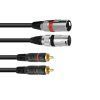 OMNITRONIC Adaptercable 2xXLR(M)/2xRCA 1.5m bk