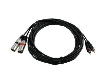 OMNITRONIC Adaptercable 2xXLR(M)/2xRCA 6m bk