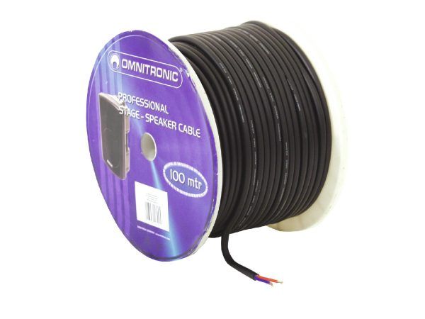 OMNITRONIC Speaker cable 2x2.5 100m bk durable