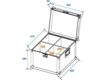 ROADINGER Flightcase EP-56 4x PAR-56 Spot long
