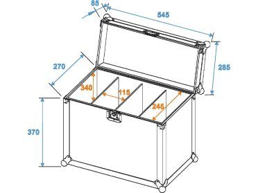 ROADINGER Flightcase EC-SL4M 4x SLS size M