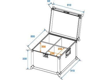 ROADINGER Flightcase EP-64 4x PAR-64 Spot short