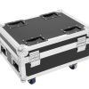 ROADINGER Flightcase 4x AKKU IP UP-4 QuickDMX with charging function