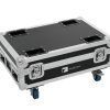 ROADINGER Flightcase 4x AKKU BAR-6 Glow QCL Flex QuickDMX with charging function