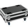 ROADINGER Flightcase 4x AKKU BAR-6 Glow QCL Flex QuickDMX with charging function