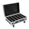 ROADINGER Flightcase 4x AKKU BAR-6 Glow QCL Flex QuickDMX with charging function