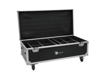 ROADINGER Flightcase 8x AKKU IP PAR 7 QCL WDMX with charging function