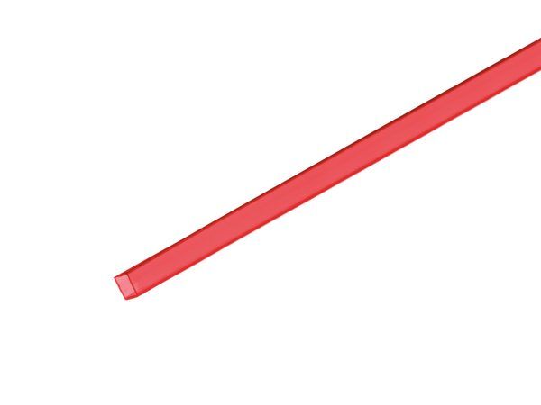 EUROLITE Tubing 10x10mm red UV-active 2m