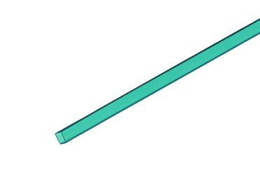 EUROLITE Tubing 10x10mm turquoise 2m