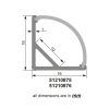 EUROLITE Cover for Corner-Profile milky 2m