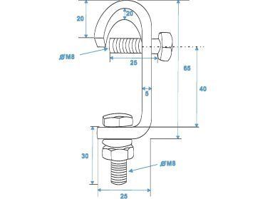 EUROLITE TH-16 Theatre Clamp silver