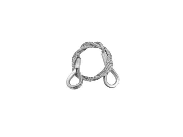 EUROLITE Steel Rope 600x3mm silver with Thimbles