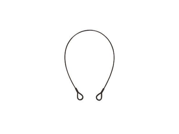 EUROLITE Steel Rope (SC) 600x3mm black with thimbles