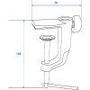 OMNITRONIC Holder Type A f. Table-Microphone Arm bk
