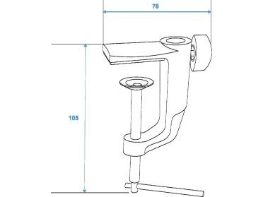 OMNITRONIC Holder Type A f. Table-Microphone Arm bk