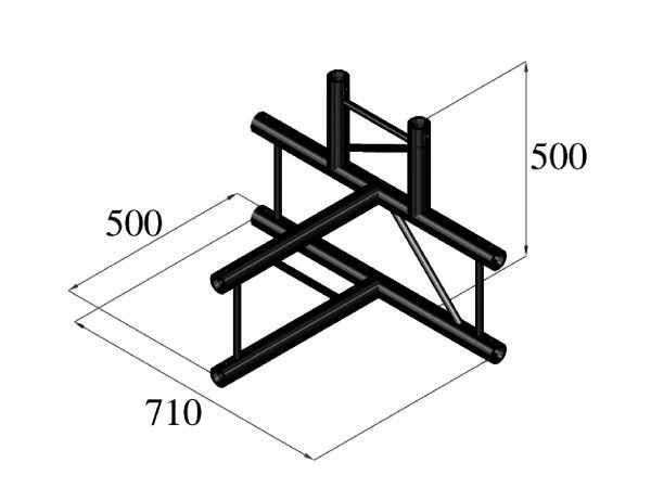 ALUTRUSS BILOCK BQ2-SPAT42V 4-Way T-Piece bk