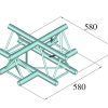 ALUTRUSS DECOLOCK DQ3-PAC41 4-Way Cross Piece