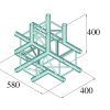 ALUTRUSS DECOLOCK DQ4-PAT42 4-Way T-Piece