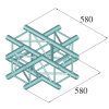 ALUTRUSS DECOLOCK DQ4-SPAC41 4-Way Cross Piece bk