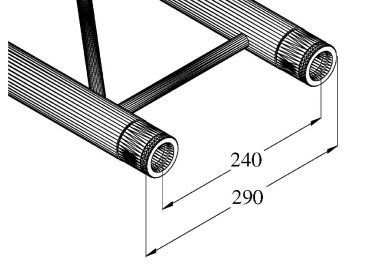 ALUTRUSS BILOCK E-GL22 290 2-way Cross Beam