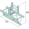 ALUTRUSS TRILOCK 6082AT-38 3-Way T-Piece