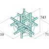 ALUTRUSS TRILOCK 6082AC-61 6-Way Piece